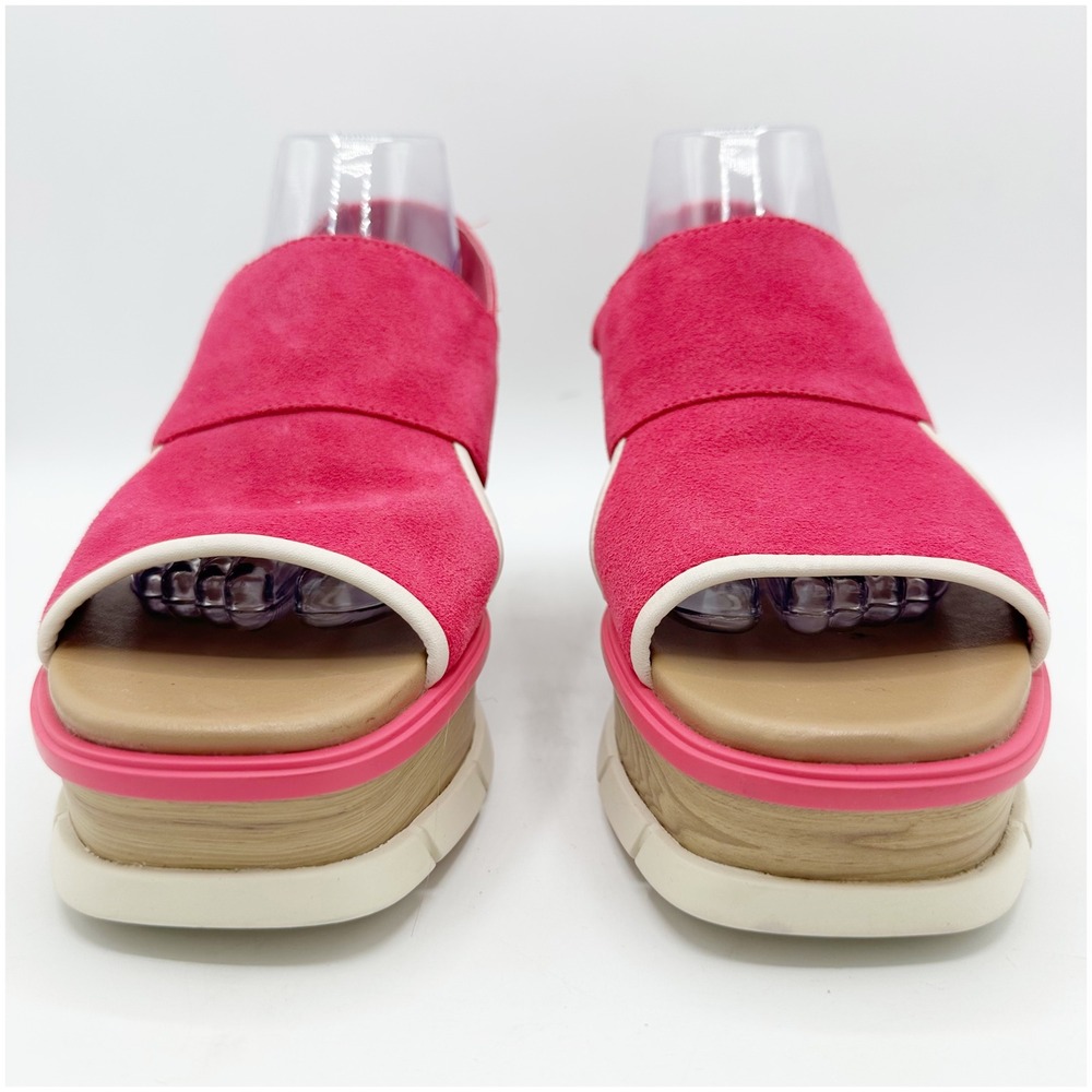 Sorel Joanie III Women's Fuchsia Suede Wedge Platform Sandals Size 10 - Picture 3 of 11